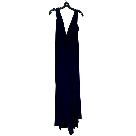 Mac Duggal NWT Sleeveless V-Neck Jersey Gown in Midnight Size 10 - Picture 3 of 8